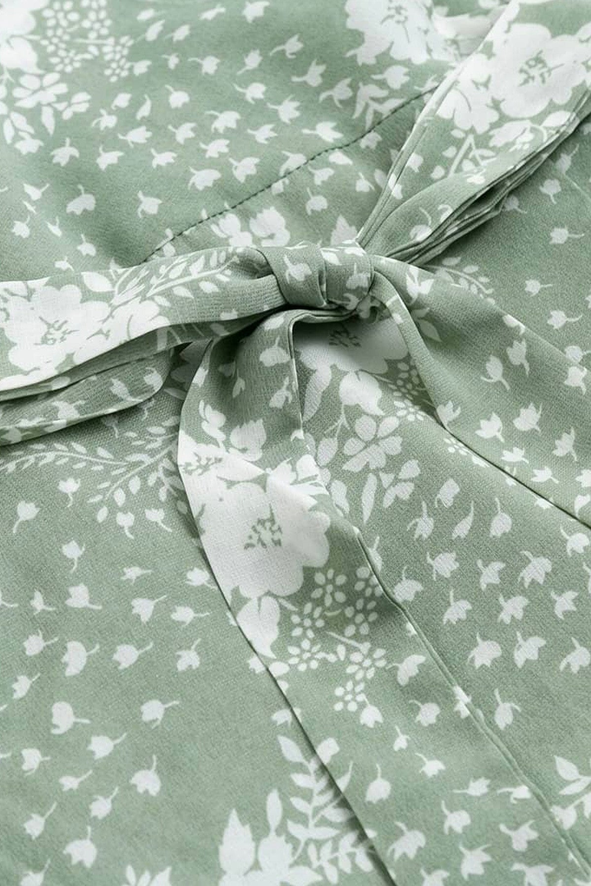 Abito da cerimonia Adele, stampa floreale, scollo incrociato, verde